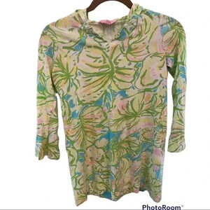 Lilly Pulitzer Girls Floral Hooded Dress